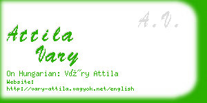 attila vary business card